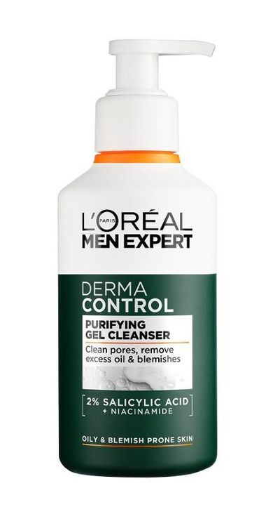 L'Oreal Paris, Men Expert Derma Control, oczyszczający żel do mycia twarzy, 260 ml