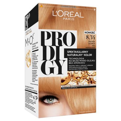L'Oreal Paris, Prodigy, farba do włosów 8.34, zachód Słońca
