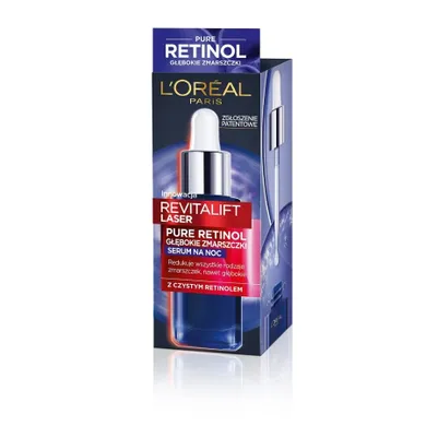 L'Oreal Paris, Revitalift Laser Pure Retinol, przeciwzmarszczkowe serum na noc, 30 ml