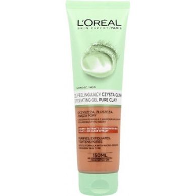 L'Oreal Paris, Skin Expert, żel peelingujący do mycia twarzy, czysta glinka, 150 ml