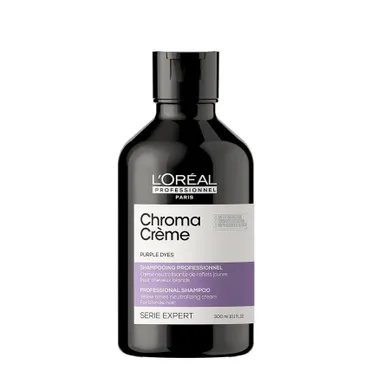 L'Oreal Professionnel, Serie Expert Chroma Creme Purple Shampoo, kremowy szampon do neutralizacji żółtych tonów na włosach blond, 300 ml