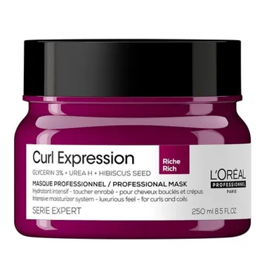 L'Oreal Professionnel, Serie Expert Curl Expression, intensywnie nawilżająca bogata maska do włosów kręconych, 250 ml