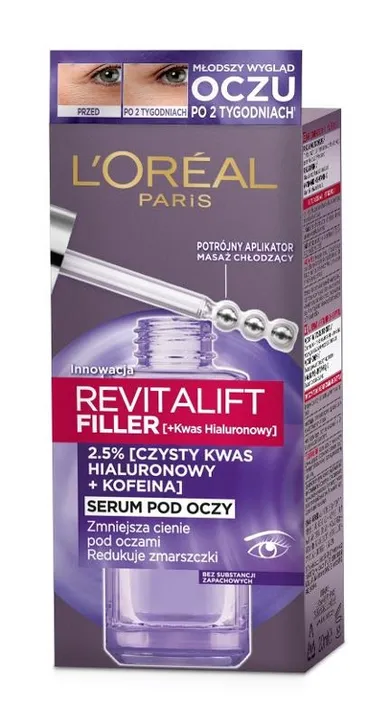 L'Oreal, Revitalift Filler, serum pod oczy redukujące zmarszczki, 20 ml