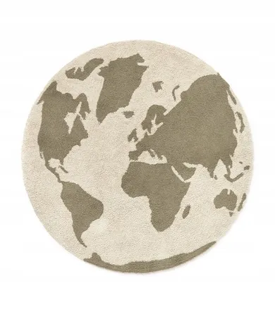 Lorena Canals, Mapa świata, dywan bawełniany, RugCycled, 120 cm