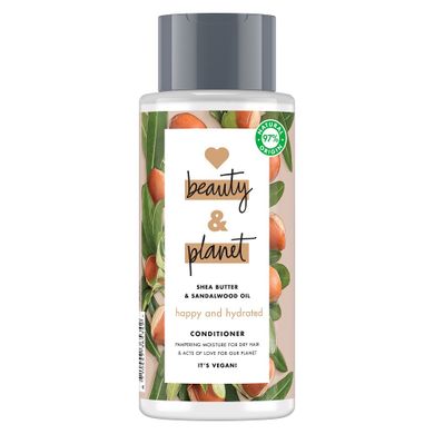 Love Beauty And Planet, Happy and Hydrated Conditioner, odżywka do włosów suchych, Shea Butter & Sandalwood Oil, 400 ml