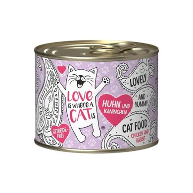 Love Is Where A Cat Is, z kurczakiem i królikiem, karma mokra dla kotów, 200g