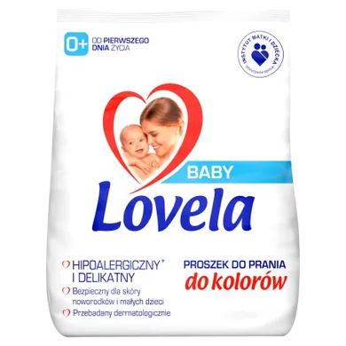 Lovela Baby, hipoalergiczny proszek do prania ubranek niemowlęcych i dziecięcych, do kolorów, 1,3 kg