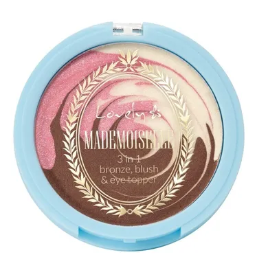 Lovely, Mademoiselle 3in1 Bronze Blush & Eye Topper, kremowy bronzer róż i topper do powiek, 6g