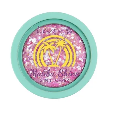 Lovely, Malibu Shine, glitterowy topper 2w1, 2, 2g