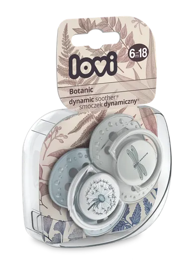 Lovi, Botanic Boy, smoczek silikonowy, dynamiczny, 6-18m, 2 szt.