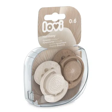 Lovi, Harmony, smoczek silikonowy, dynamiczny, 0-6 m, 2 szt.
