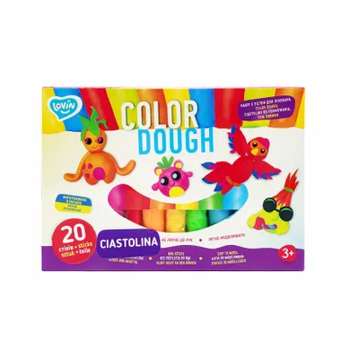 Lovin, Color Dough, ciastolina, 20 kolorów