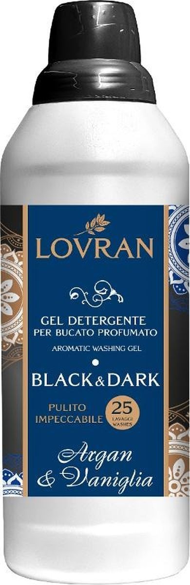 Lovran, żel do prania tkanin ciemnych i czarnych, argan i waniglia, 1000 ml