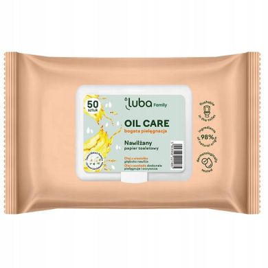 Luba, Family Oil Care, nawilżany papier toaletowy, 50 szt.
