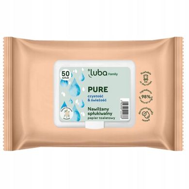 Luba, Family Pure, nawilżany papier toaletowy, 50 szt.