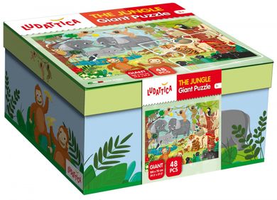 Ludattica, Giant Puzzle, The Jungle, puzzle, 48 elementów