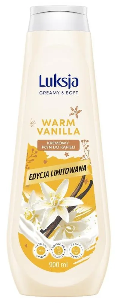 Luksja, creamy & sof,t kremowy płyn do kąpieli, warm vanilla, 900 ml