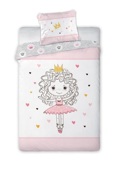 LuLuLand, Różowa Księżniczka, 2-częściowy komplet pościeli, 140-200 cm