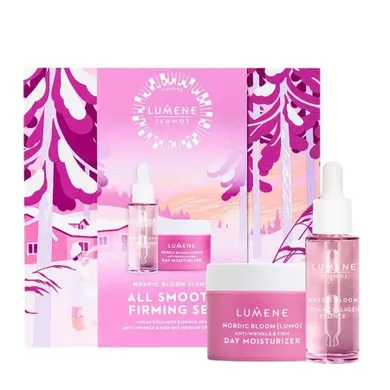 Lumene, Nordic Bloom Lumo All Smooth Firming Set, zestaw: esencja do twarzy, 30 ml + krem do twarzy, 50 ml