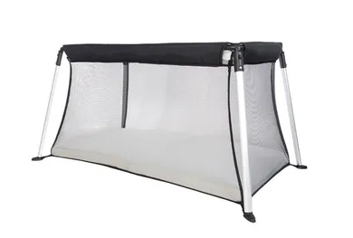 Luna Bambini, lekkie łóżeczko turystyczne, bez montażu, czarne