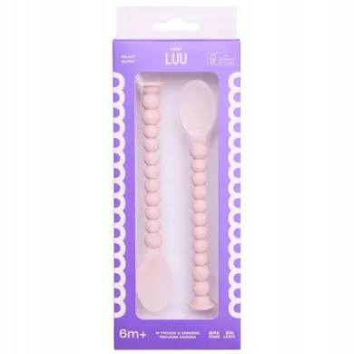 Luu Kids, zestaw łyżek do karmienia, Velvet Blush
