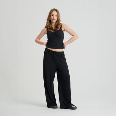 Luźne spodnie z modalem wide leg NOWEAR