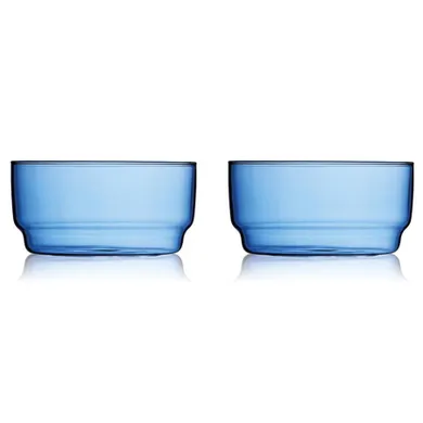 Lyngby Glas, 12 cm 2 szt. niebieskie 32368