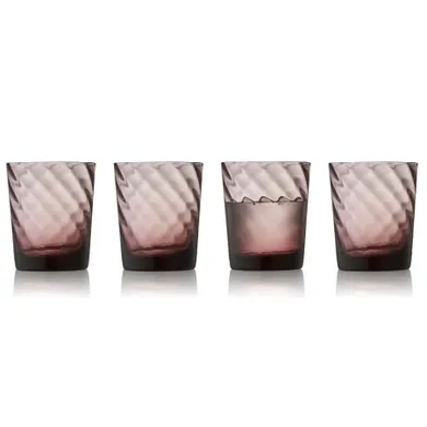 Lyngby Glas, szklanki do wody, Vienna, 4 szt., 300 ml, różowe