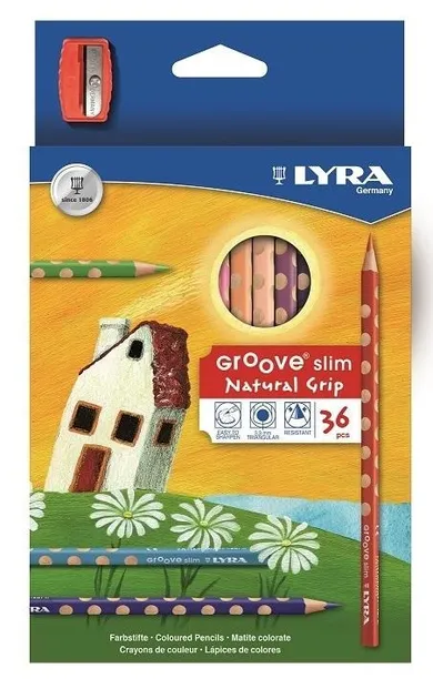 Lyra, kredki Groove, 36 kolorów + temperówka