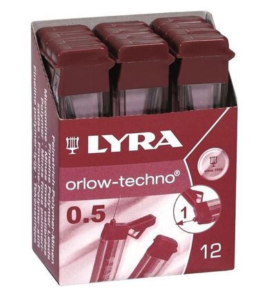 Lyra, wkłady grafitowe, 2B, 0,5 mm, 12 szt.