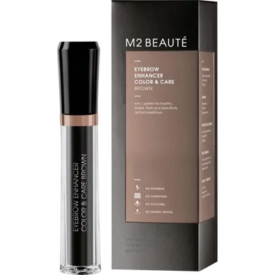 M2 Beaute, Eyebrow Enhancer Color & Care, żel wzmacniający do brwi, Brown, 6 ml