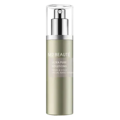 M2 Beaute, Pearl & Gold Facial Nano Spray, rozświetlające serum do twarzy w sprayu, 75 ml
