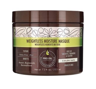Macadamia Professional, Weightless Moisture Masque, nawilżająca maska do włosów cienkich, 222 ml