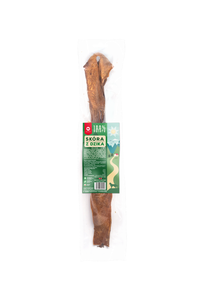 Maced, przysmak dla psa, skóra dzik, 45 cm