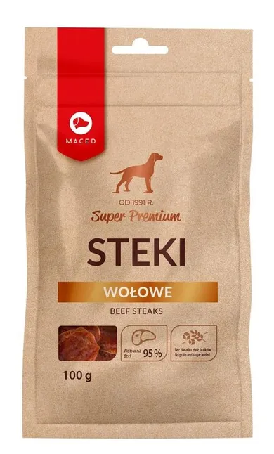 Maced, przysmak, steki wołowe, 100g