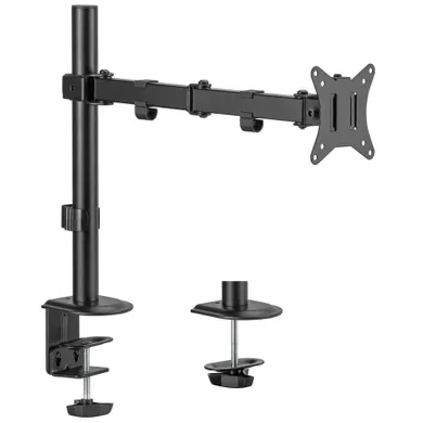 Maclean, uchwyt biurkowy do monitora, LCD 17-32", 9KG, VESA 75X75 ORAZ 100X100 PODWÓJNE RAMIĘ, MC-753N