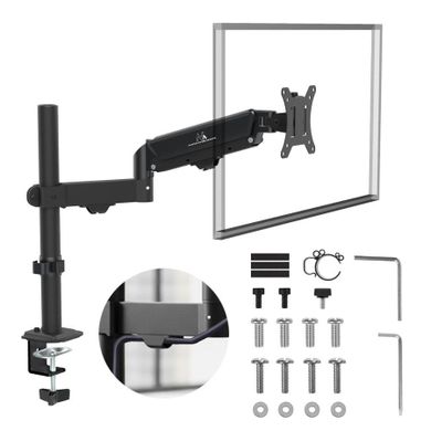 Maclean, uchwyt na monitor, sprężyna gazowa, 17"-32", 2-10 kg, czarny, MC-135
