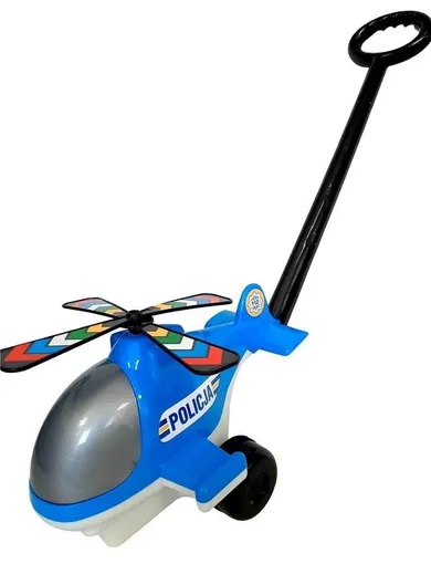 Macyszyn Toys, helikopter policyjny, zabawka do pchania, 50 cm