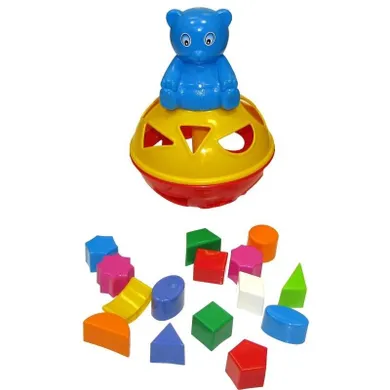 Macyszyn Toys, sorter edukacyjny z zegarem, miś