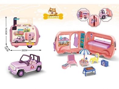 Madej, auto z camperem i akcesoriami