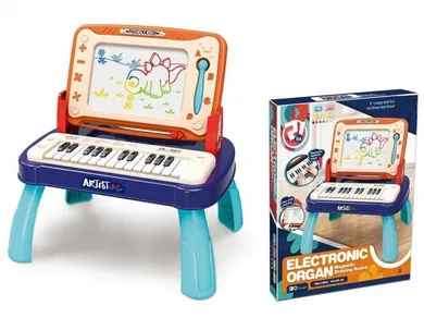 Madej, elektroniczne pianinko, stolik ze znikopisem 2w1