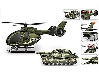 Madej, helikopter i czołg, pojazdy wojskowe