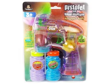 Madej, pistolet na bańki mydlane, świecący