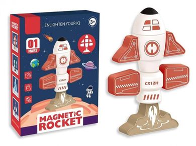 Madej, Rakieta, układanka magnetyczna, 22-16-6 cm
