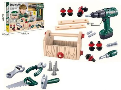 Madej, zestaw narzędzi z wiertarką w skrzynce