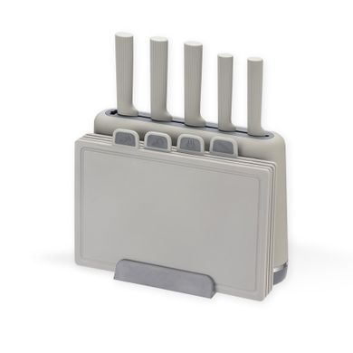 Maestro, zestaw noży i desek na podstawce, szary, MR-1412