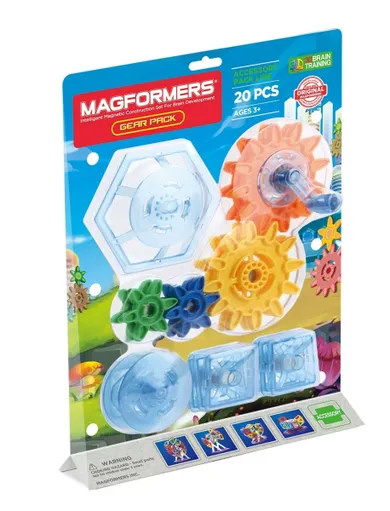 Magformers, Accessory, zębatki, klocki magnetyczne, zestaw uzupełniający, 20 elementów