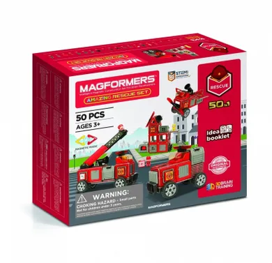 Magformers, Amazing, Zestaw ratunkowy, klocki magnetyczne, 50 elementów