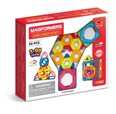 Magformers, Basic Plus, Challenger, klocki magnetyczne, 30 elementów