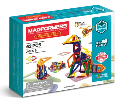 Magformers, Creator Designer, klocki magnetyczne, 62 elementów
